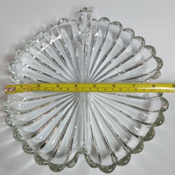 Princess House Apple shaped crystal candy dish 8.5" diameter - Picture 3 of 4